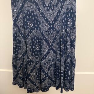 Women’s S/M Western-print midi skirt
